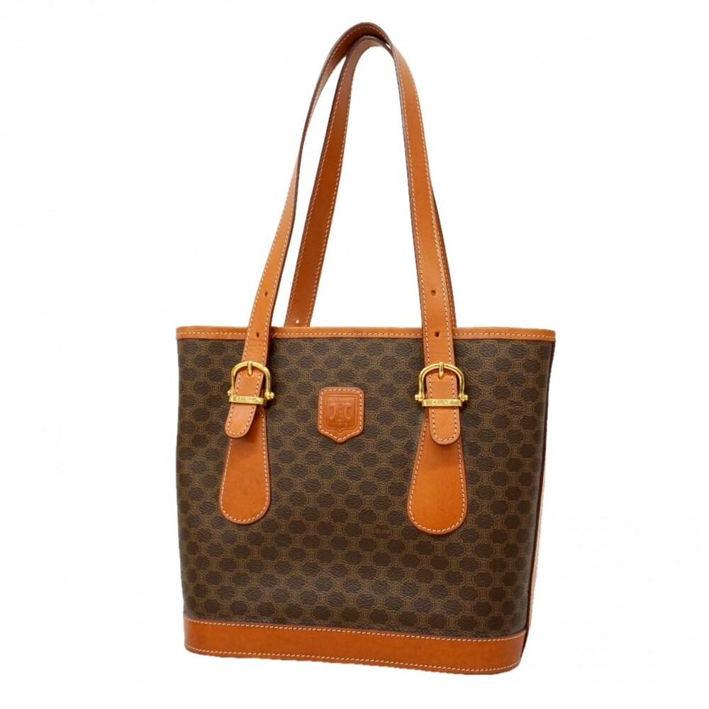 Celine Macadam Tote Bag, Brown, Women's